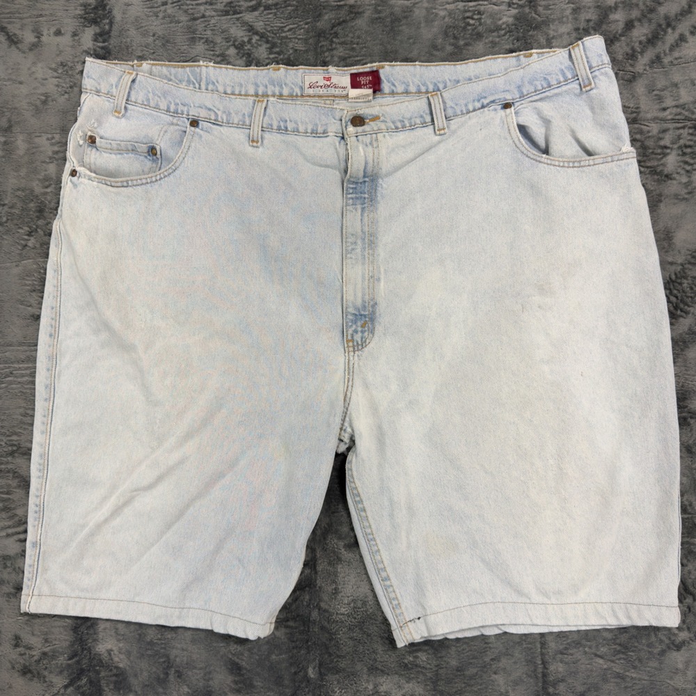 Levis Signature 545 Loose Fit Mens Denim Shorts Light Wash W52 L32 Cut Off